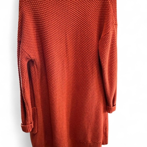 Max Studio Cozy Rust Open-Front Cardigan size Large - Picture 6 of 6